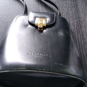 Barbara Milano black leather hanbag